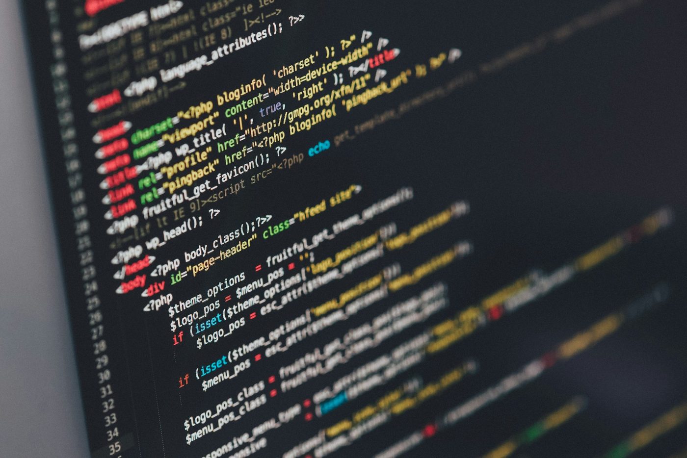 Code sur un écran